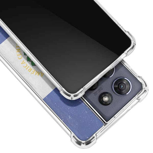 El Salvador Flag Distressed Moto G Power 5G (2025) Clear Case